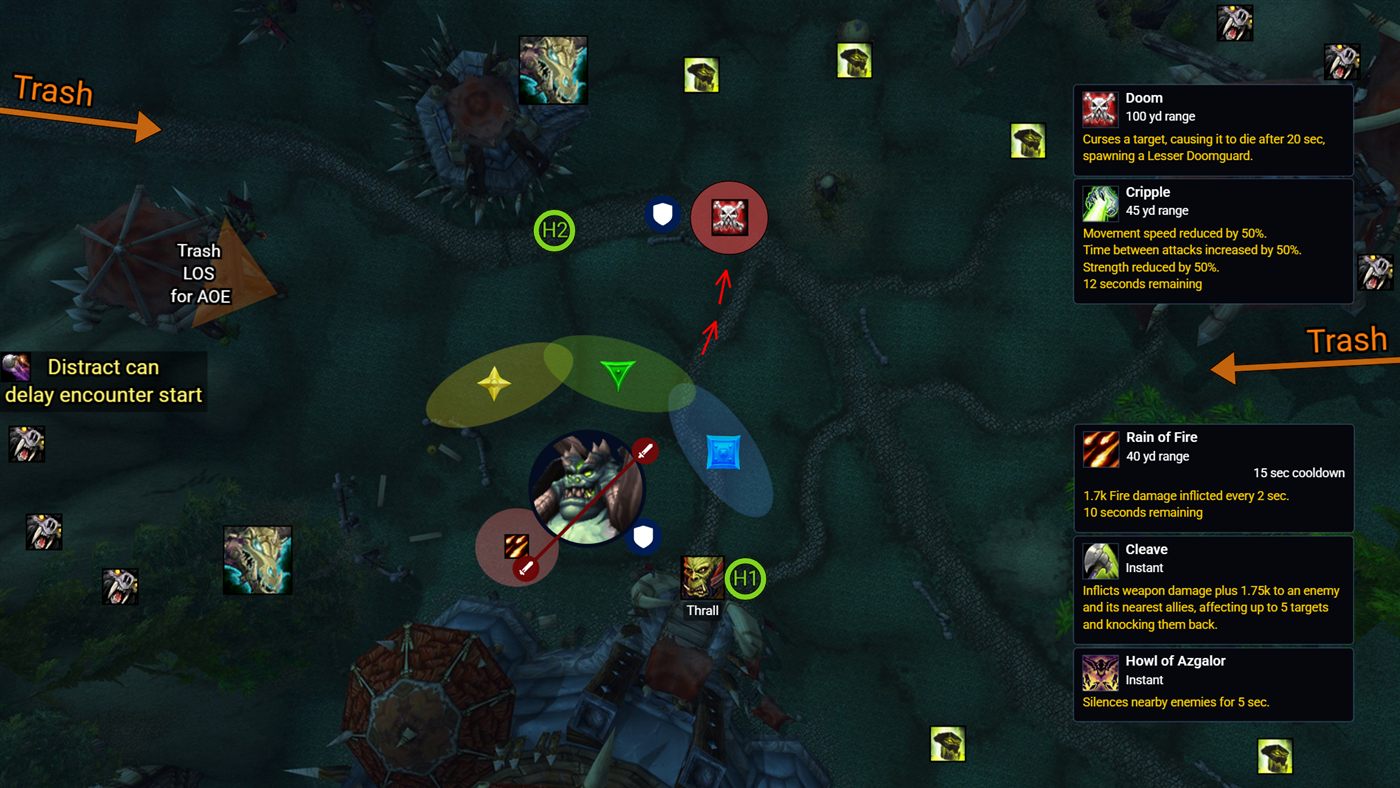 Azgalor positioning: Room positions — Azgalor